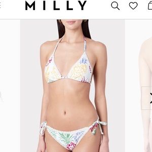 NWT MILLY CABANA TROPICAL PINEAPPLE BIKINI BOTTOM SZ P $125